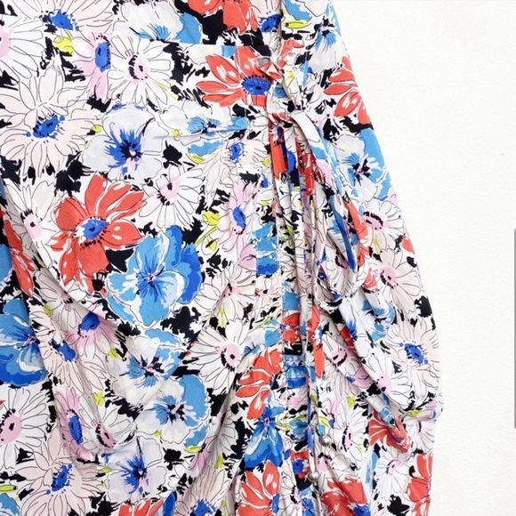 VERONICA BEARD Annabelle Silk Midi Dress Floral Size 4 - Picture 4 of 10